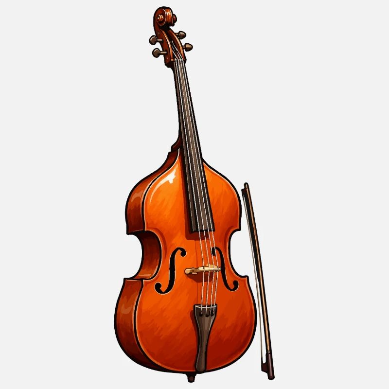 Violin in warm red patterns