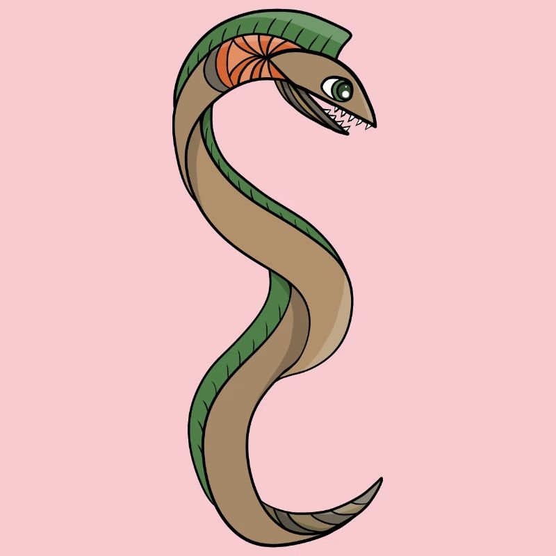A Snake with sharp teeth