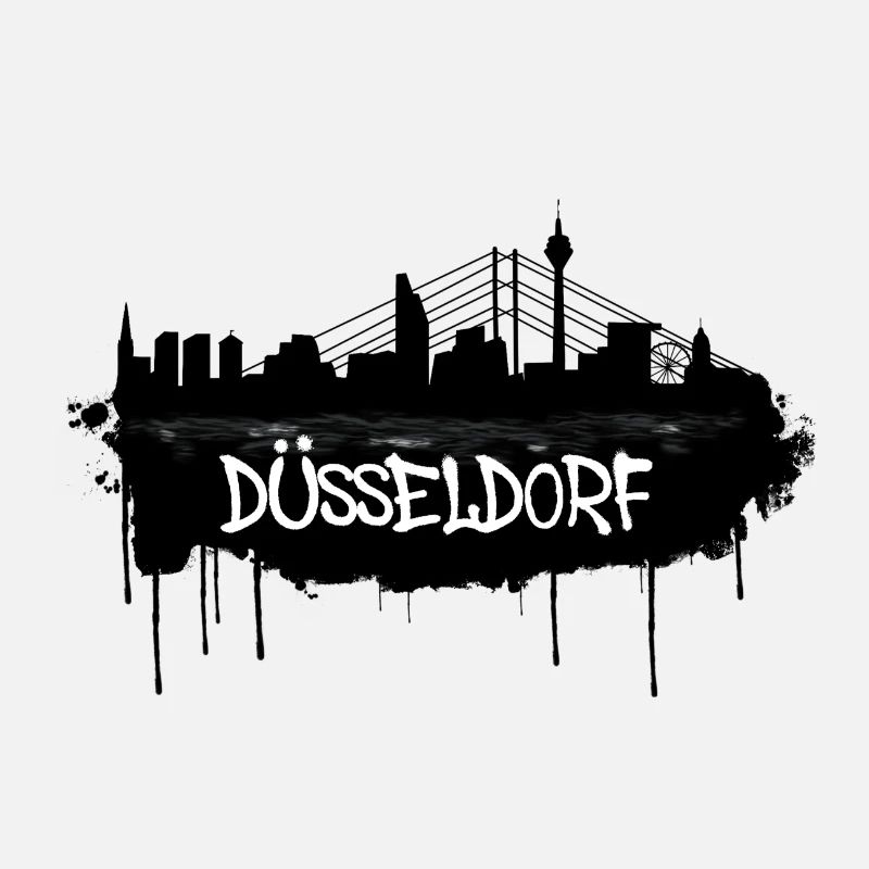 Dusseldorf Graffiti Skyline