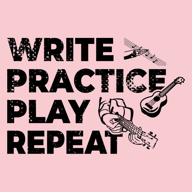 Writing, practicing, playing, repeating
