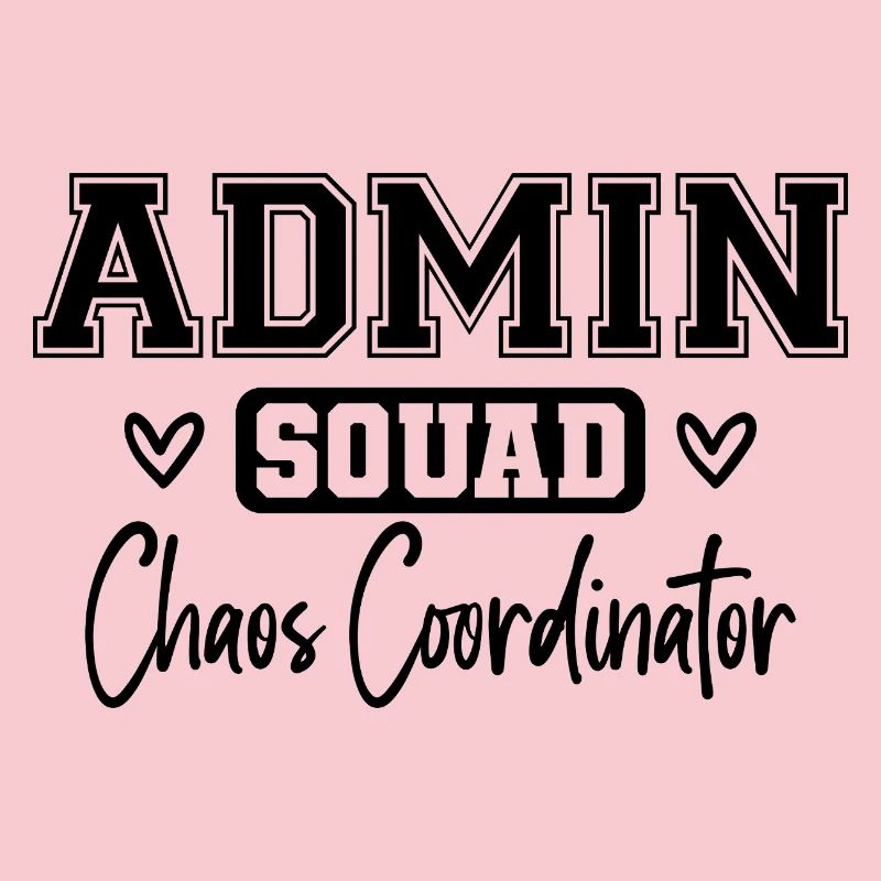 Admin Squad: Farbig Retro Büroteam Geschenk