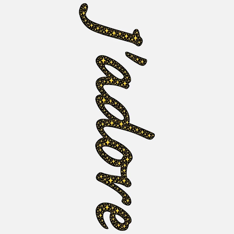 Cursive Golden Star Trail