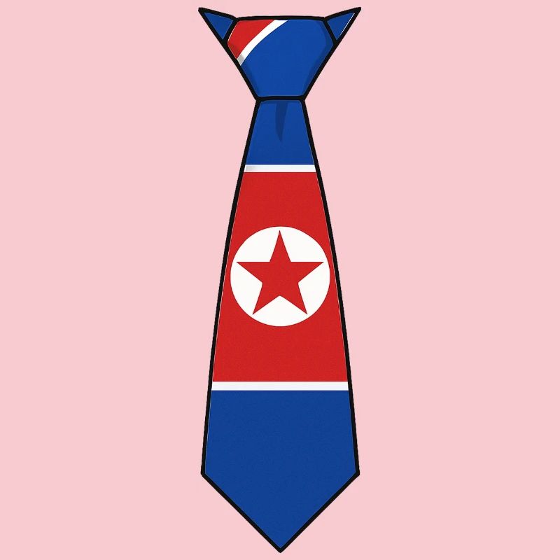 Cravate Corée du Nord – Conception du drapeau