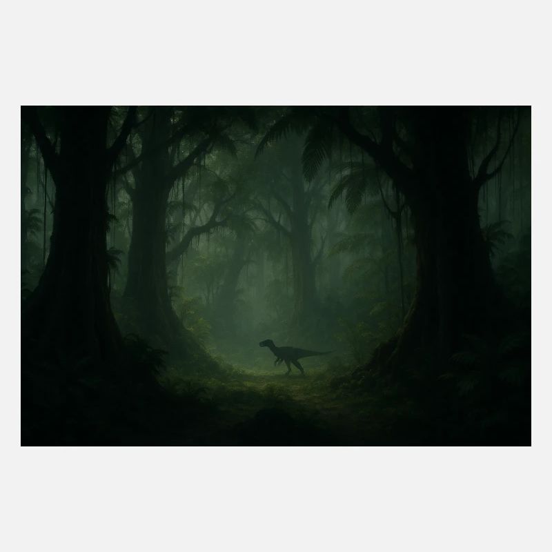 Dino dans la forêt de nuages