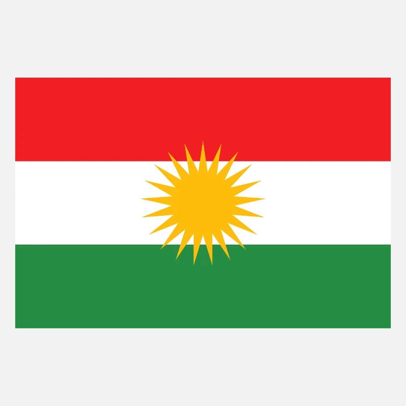 Drapeau du Kurdistan Étoile du Soleil