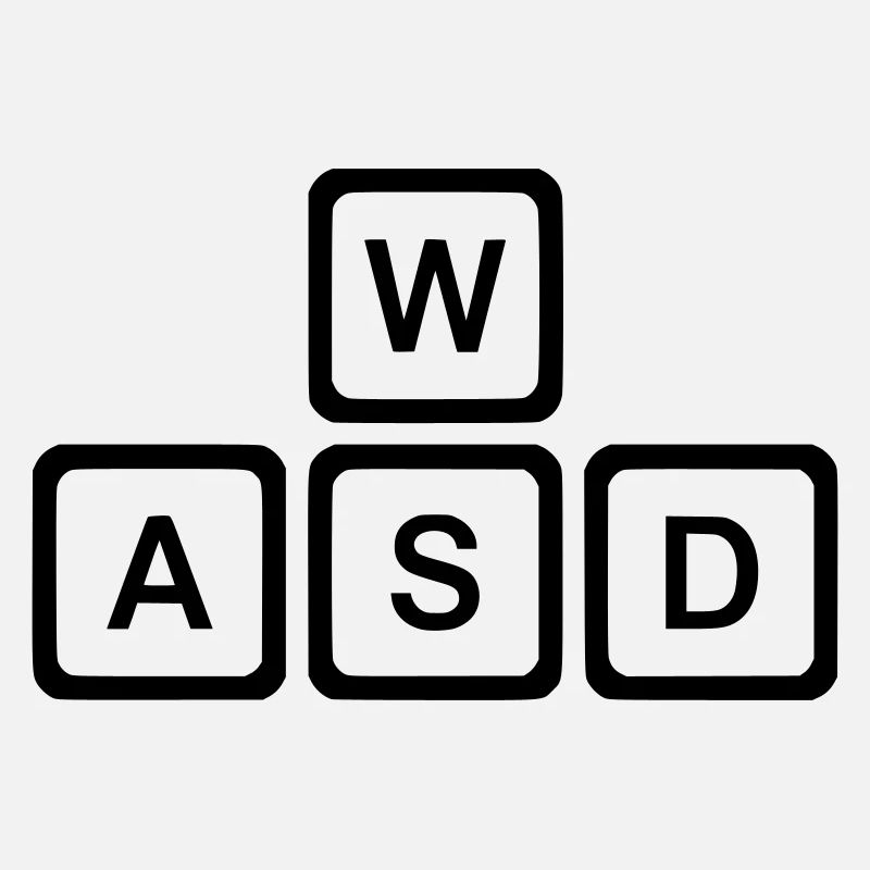 WASD Tasten PC Gaming Nerd Vektor