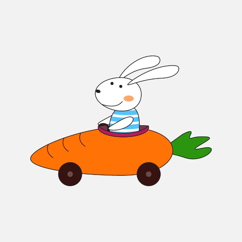 Rabbit in the car, Easter, Easter , shirt for children