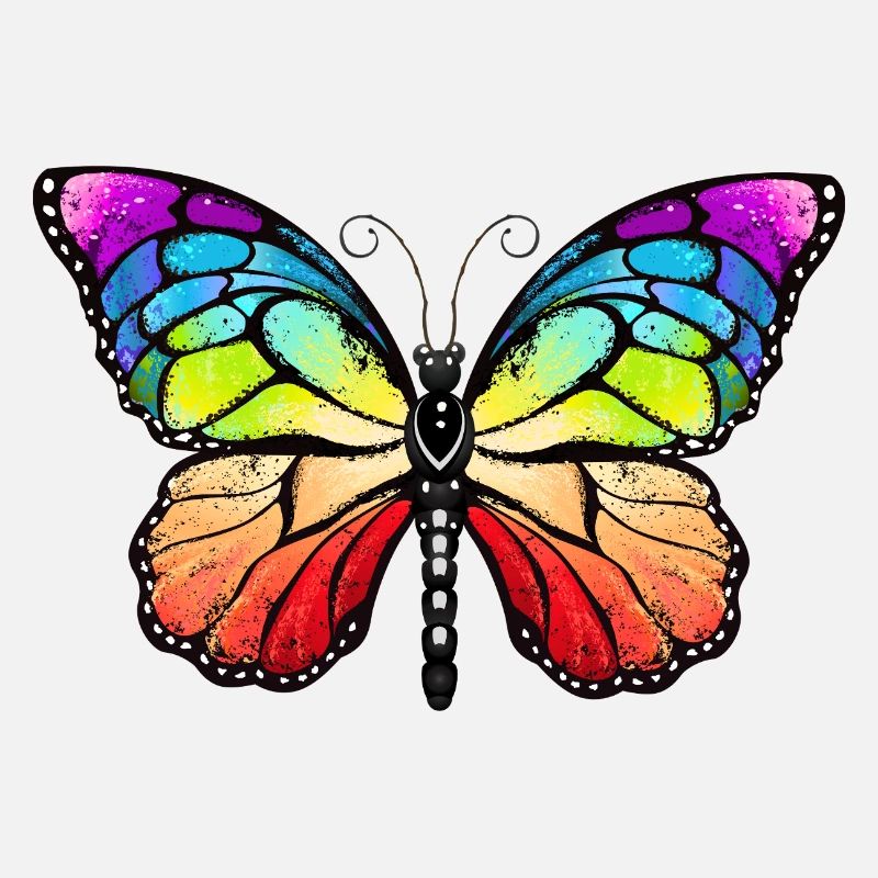 Rainbow pride butterfly