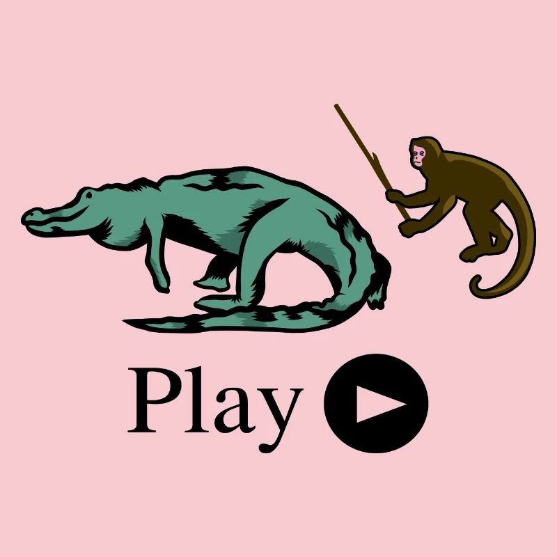 Monkey and crocodile