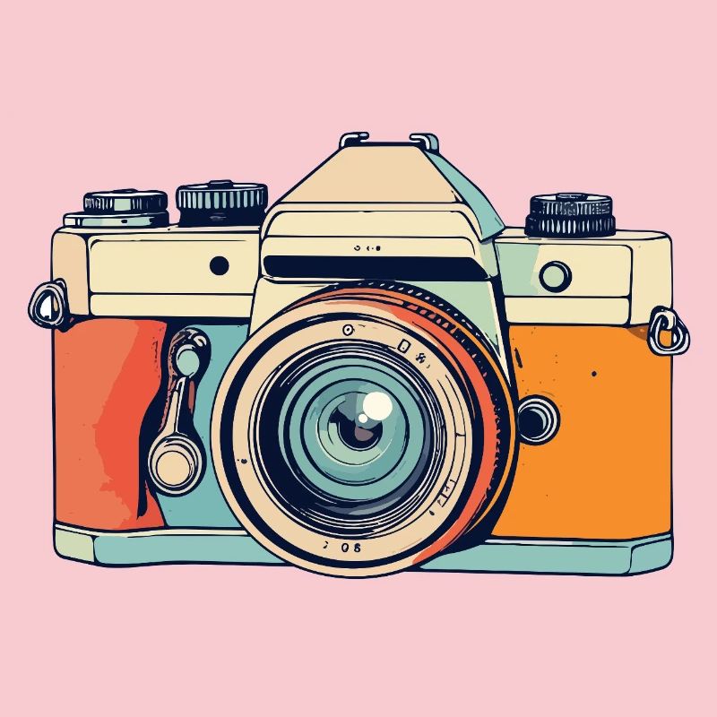Retro SLR Camera Camera Camera Illustration