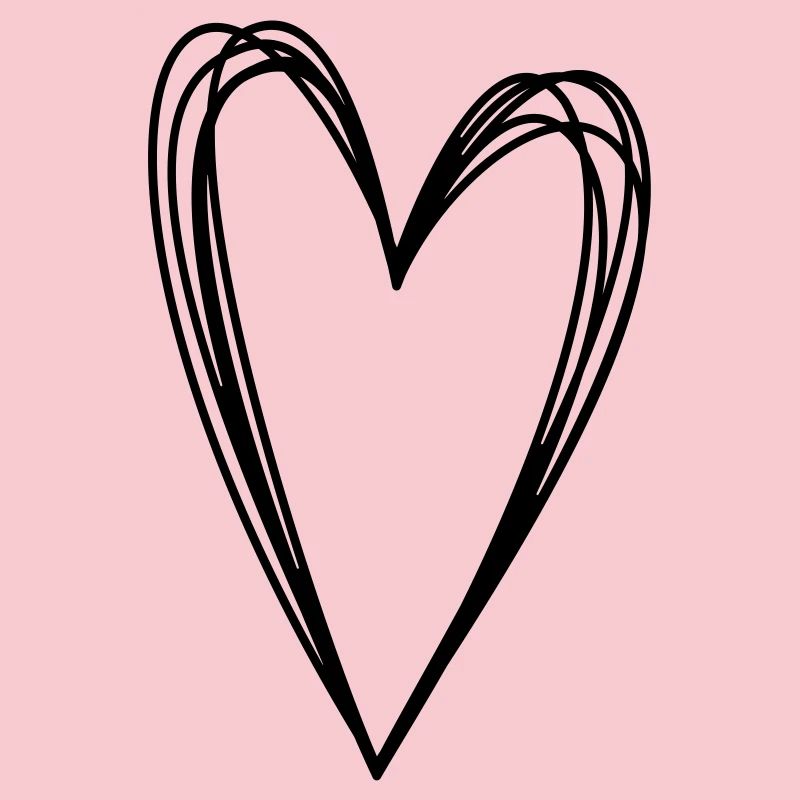 Heart scribble doodle scribble icon love
