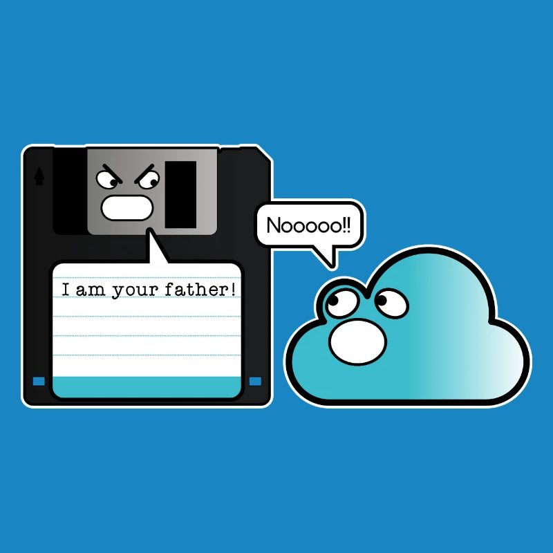 Floppy cloud memory father computer joke
