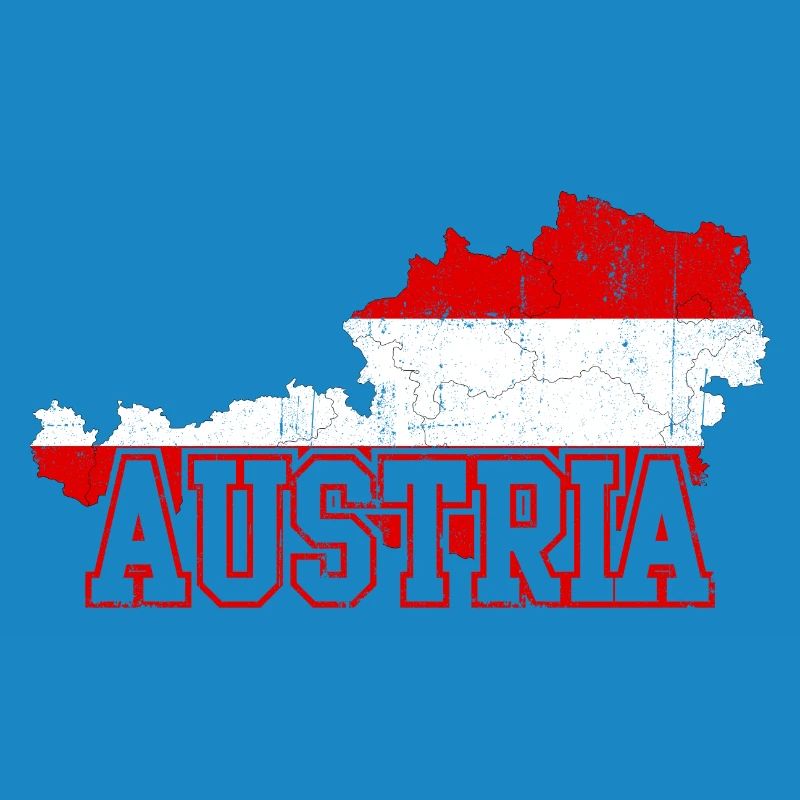 Austria Flag Map Wordmark