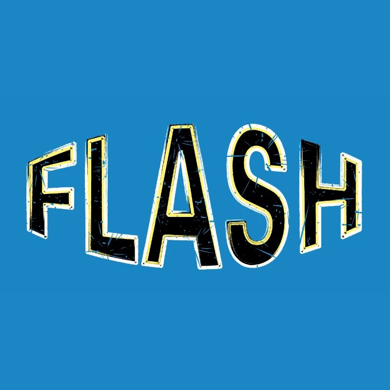 Étiquette FLASH avec flashs