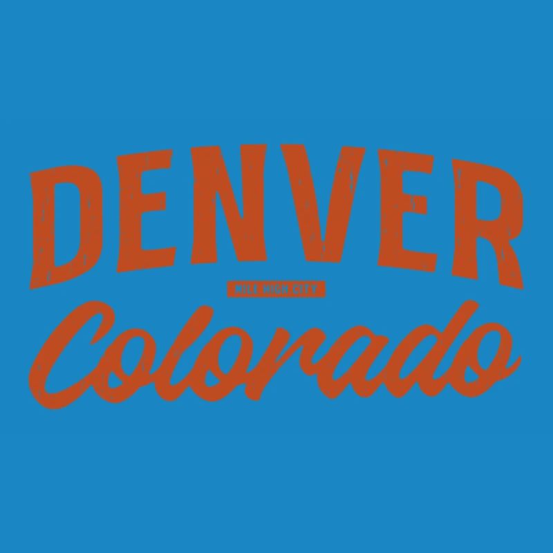 Denver Colorado Retro Script Logo
