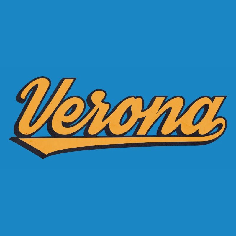 Logo rétro script de Vérone