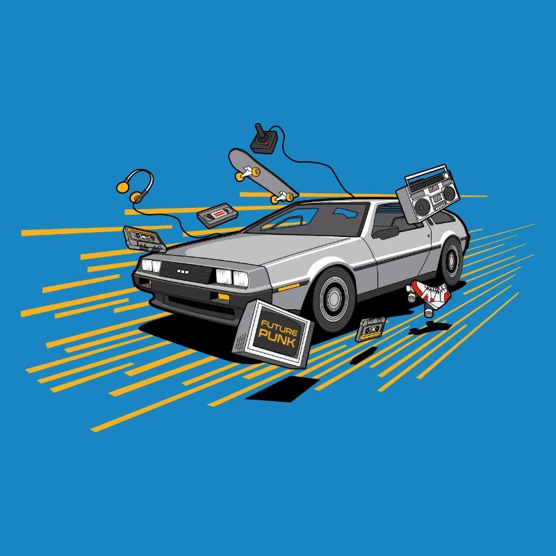 Delorean Oldtimer Youngtimer Retro Future jaune
