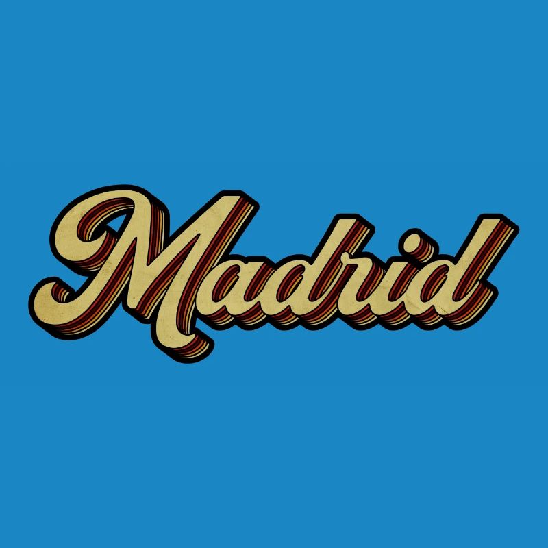 Écriture rayée rétro de Madrid