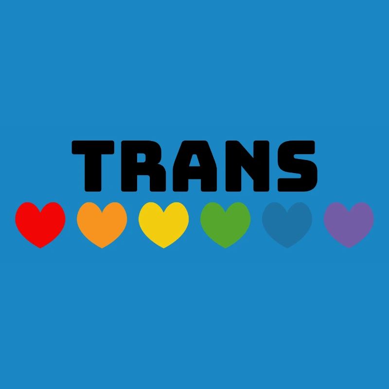Regenbogenherzchen Trans schwarz