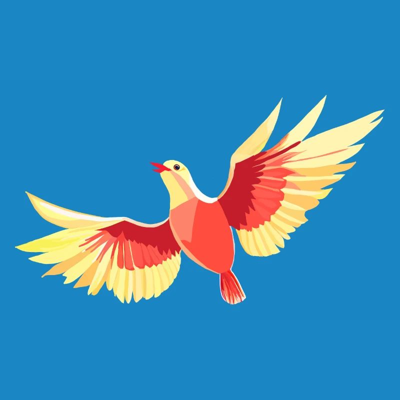 Vogel, der am Himmel schwebt