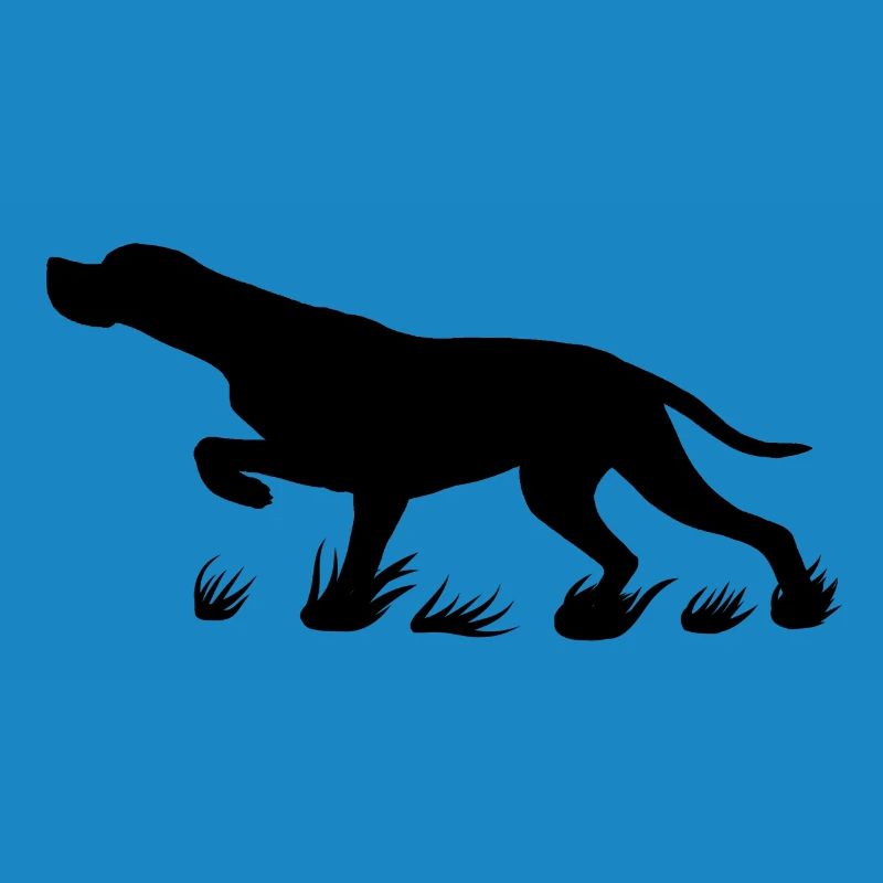 schwarzer Pointer vorstehend