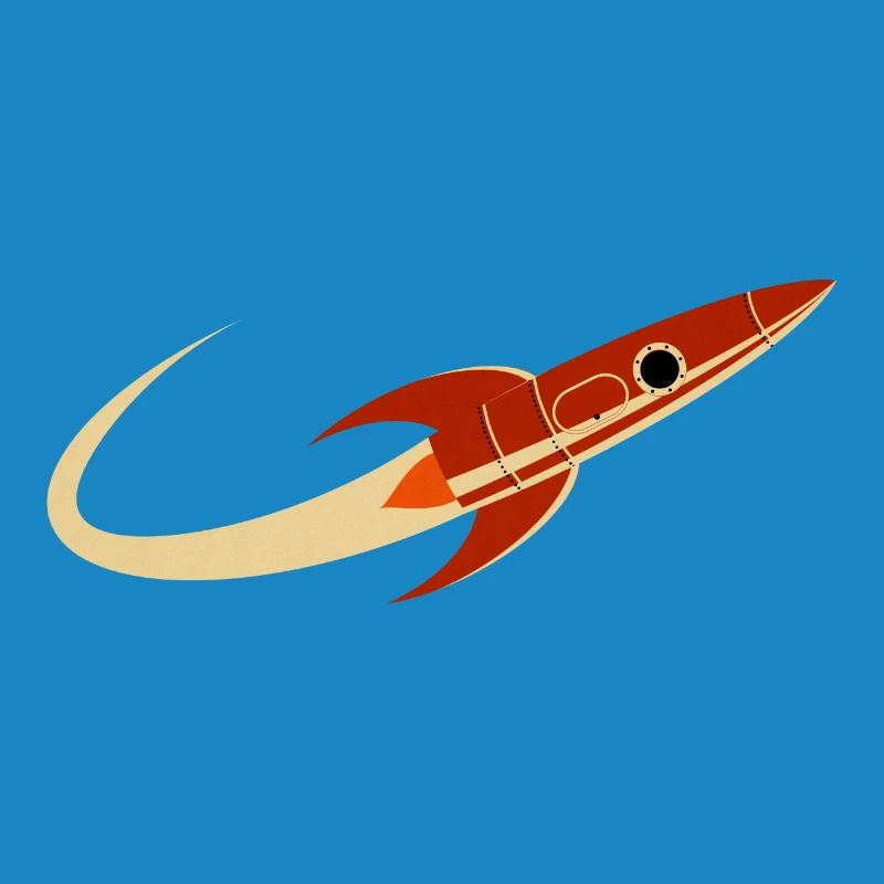 Red Space Rocket