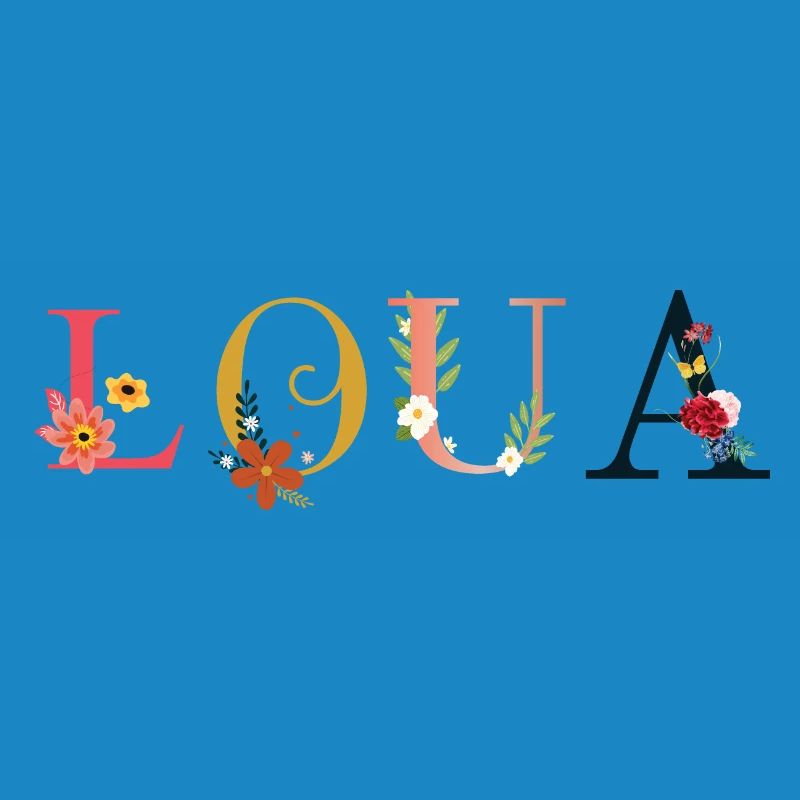 Le nom de LOUA est fleuri