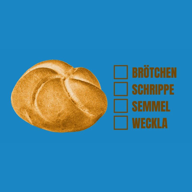 Brötchen oder Semmel? – Lustiges Dialekt-Design