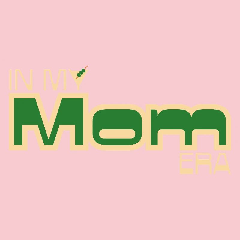 À l’époque de ma mère – Déclaration de maman rétro en vert