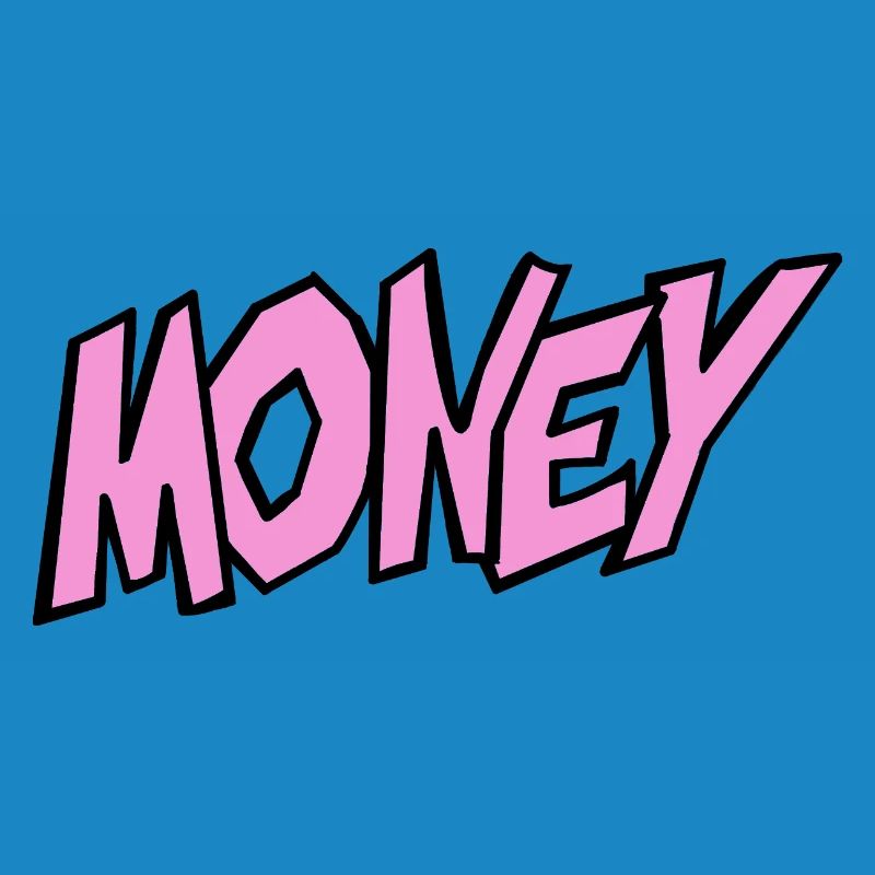 Geld-Illustration mit Lebendiger Typografie