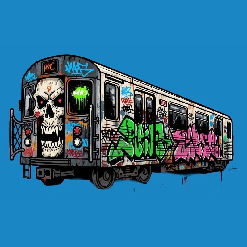 Graffitis sur le trafic du métro