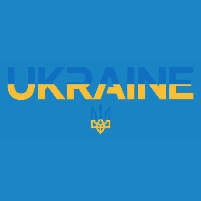 Drapeau de l’Ukraine Trident Emblem Art