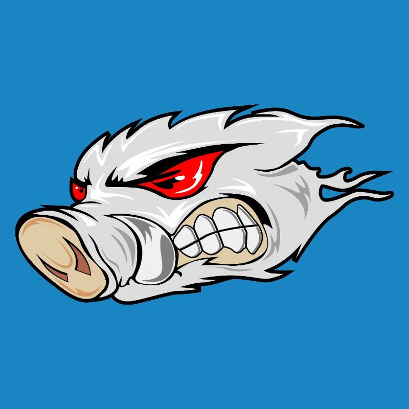 Fiery Boar Head Emblem