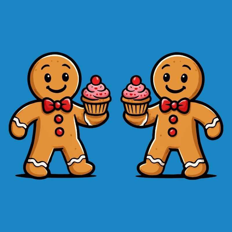 Double Gingerbread Cupcake Duo