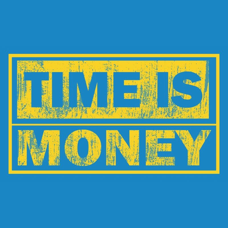 Le temps, c’est de l’argent – design noir et jaune