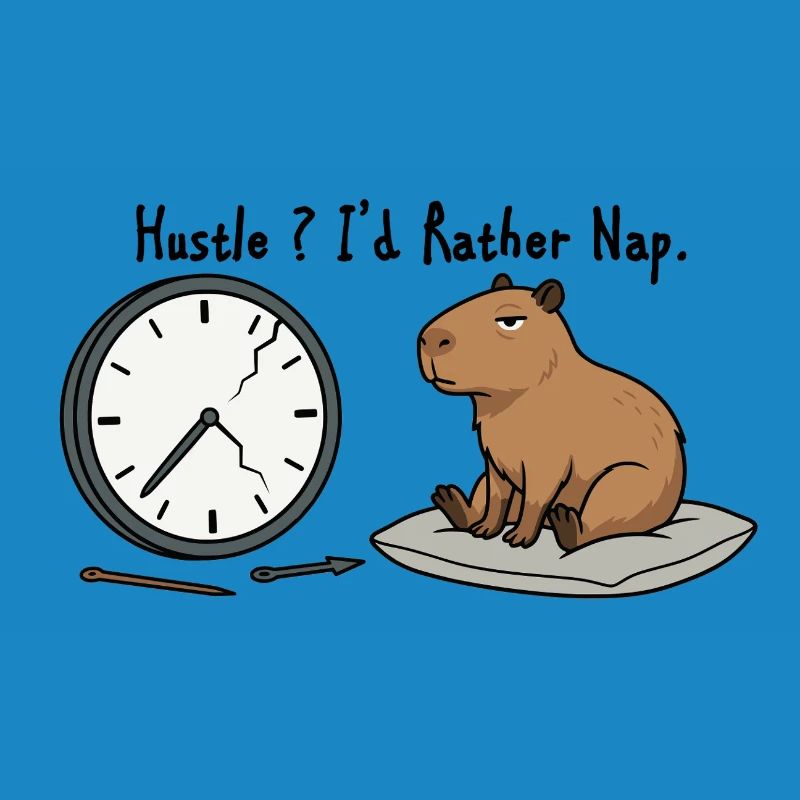 Capybara Nap Humor Broken Clock