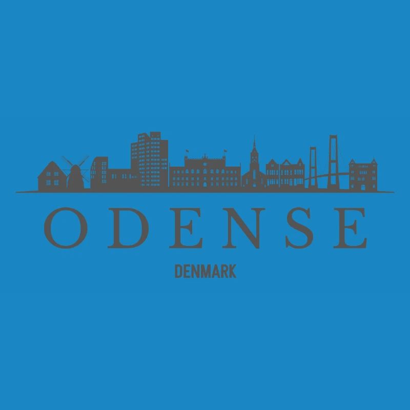 Danemark d’Odense, silhouette d’Odense