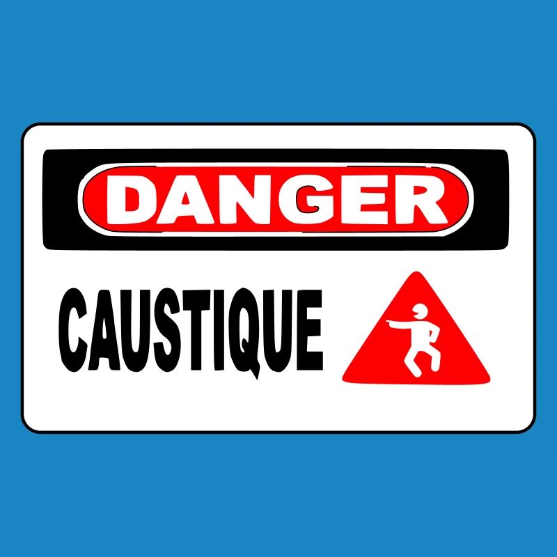 Panneau Danger Caustique