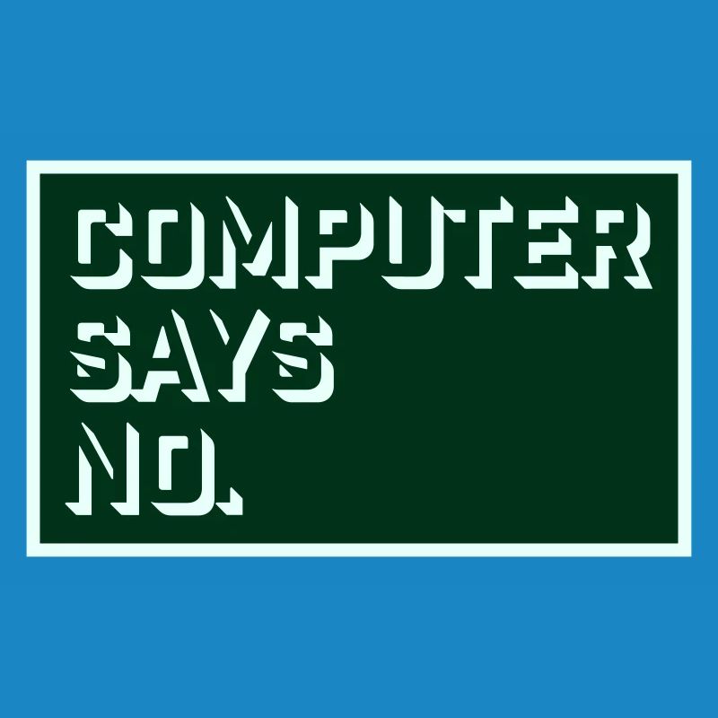 L’ordinateur dit pas de technique drôle de nerd programmeur
