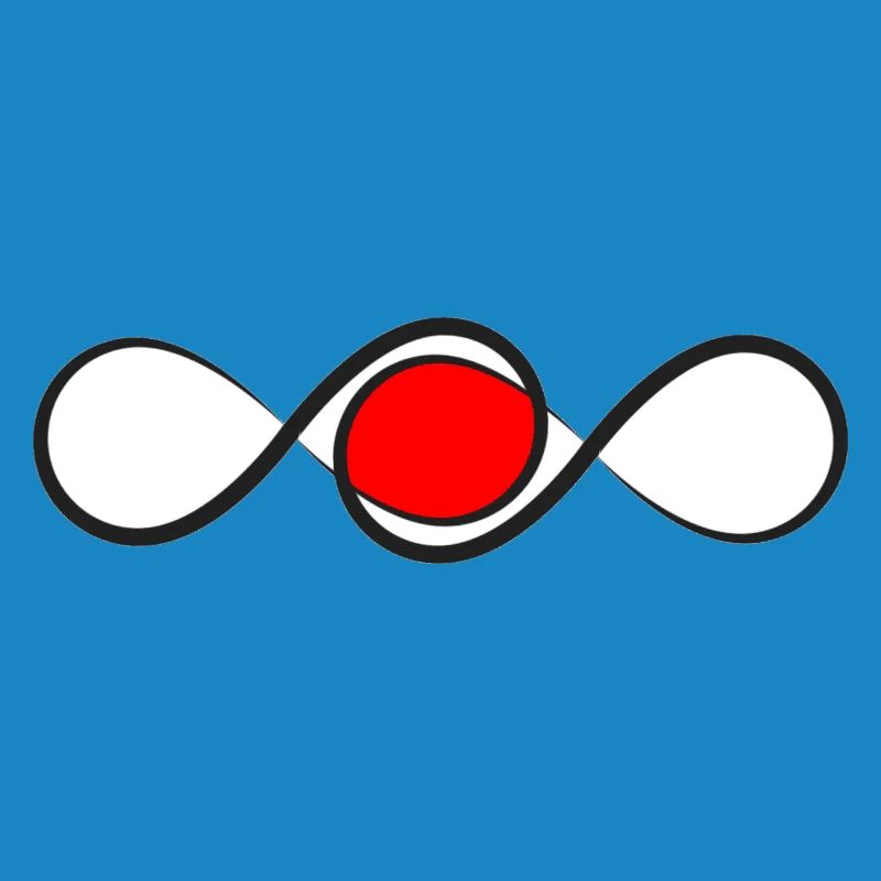 Ligne éternelle avec accent rouge