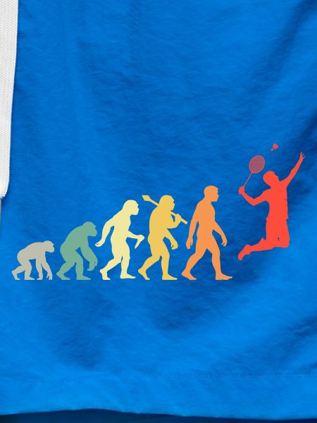 Badminton Evolution Badmintonspieler Smash Retro