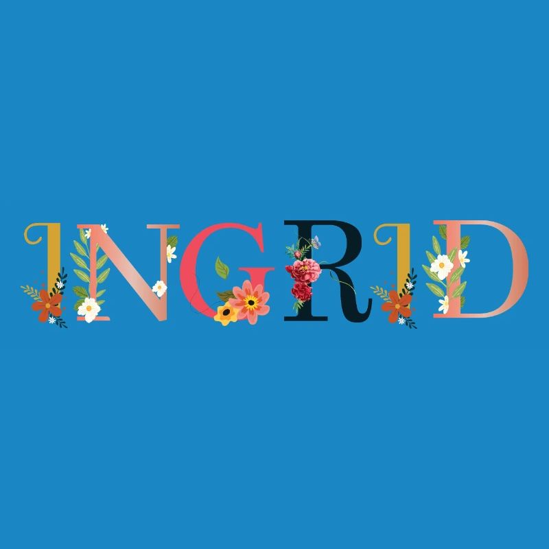 Le nom INGRID est fleuri