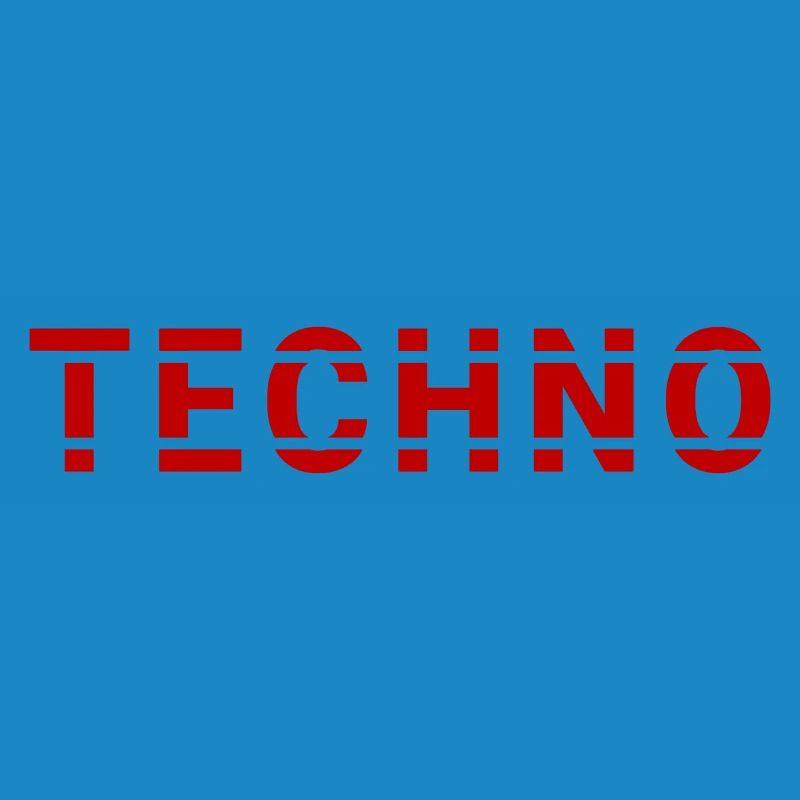 Design de lettrage techno pour ravers et électro