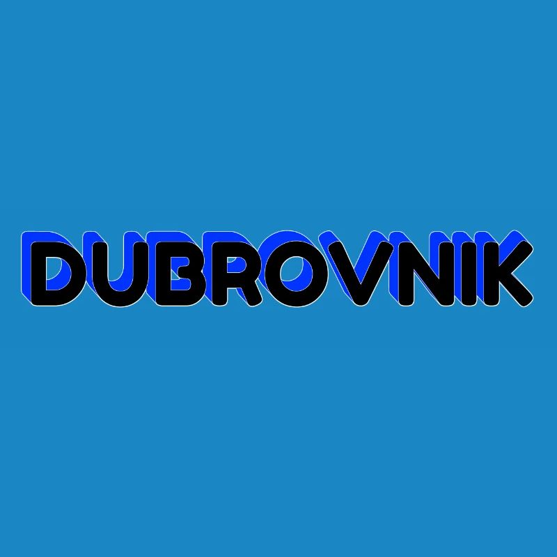 Lettrage de Dubrovnik dans la conception 3D
