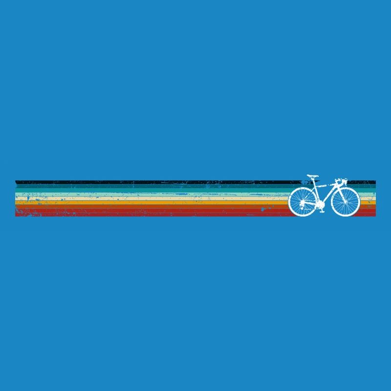Rainbow Stripe Bicycle Silhouette
