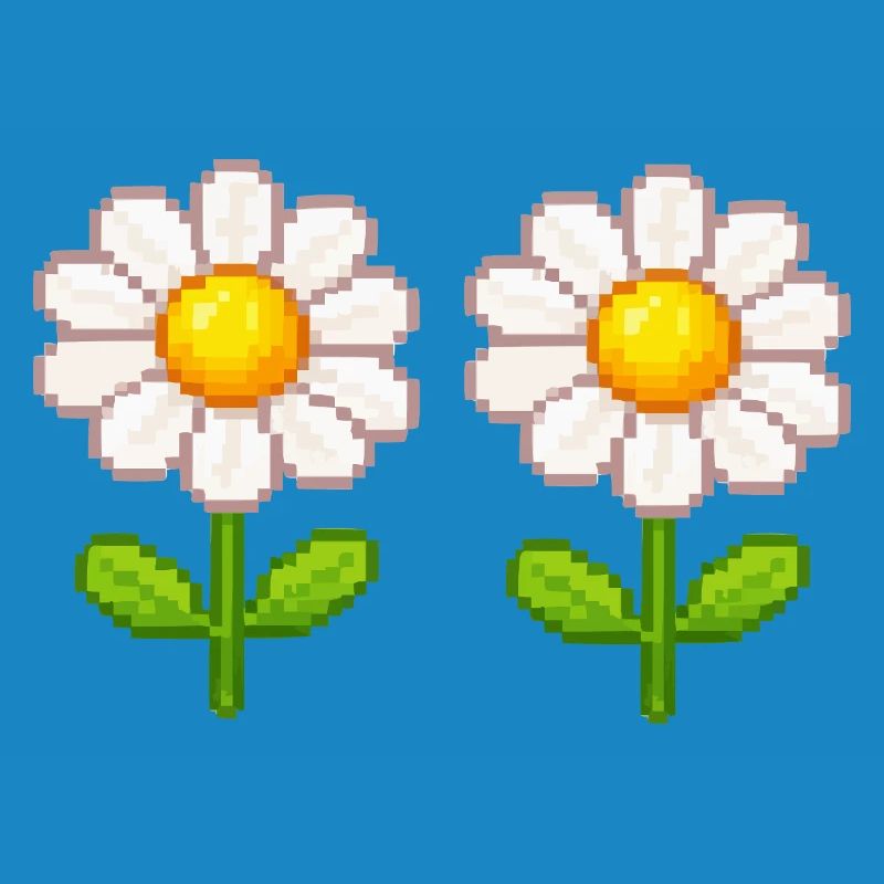 Fleurs doubles Pixel Daisy