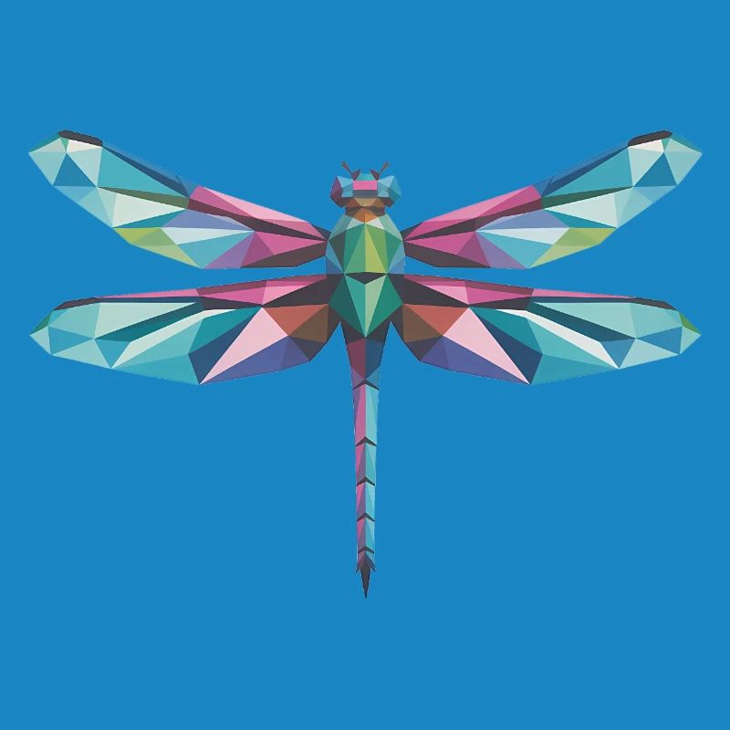 Libellule - Logo Low Poly cool