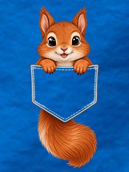 Entzückendes Eichhörnchen-Taschentier