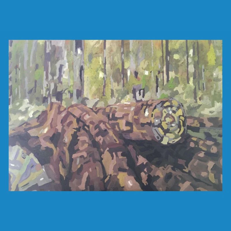 Baumstämme im Wald – eine impressionistische Landschaft