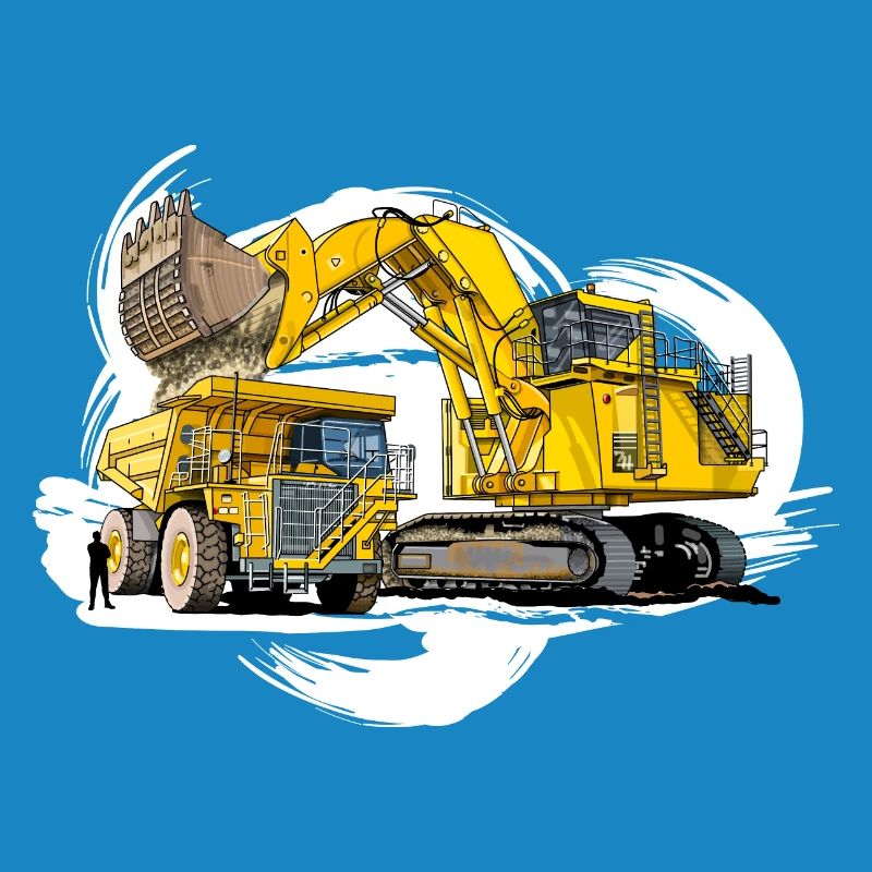 Mega machines on the construction site